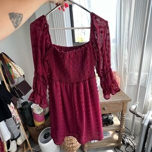 Half sleeve baby doll dress